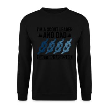 Pfadfinder-vater-design Für Einen - Unisex Sweatshirt - black - Front - Alina (178cm) & Michal (187cm)
