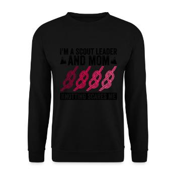 Pfadfindermutter-design Für Eine - Unisex Sweatshirt - black - Front - Alina (178cm) & Michal (187cm)