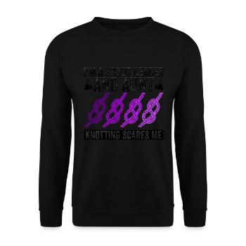 Pfadfindertante Design Für Eine - Unisex Sweatshirt - black - Front - Alina (178cm) & Michal (187cm)