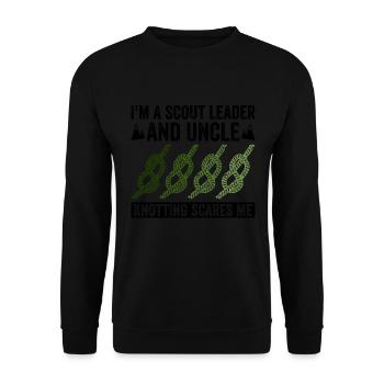 Cub Scout Onkel Design Für Einen Pfadfinderführer - Unisex Sweatshirt - black - Front - Alina (178cm) & Michal (187cm)