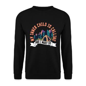 Pfadfinderleiter-design Für Einen Jungenmeister - Unisex Sweatshirt - black - Front - Alina (178cm) & Michal (187cm)