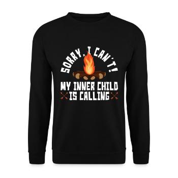 Pfadfinderleiter-design Für Einen - Unisex Sweatshirt - black - Front - Alina (178cm) & Michal (187cm)