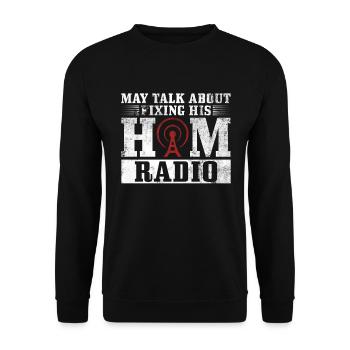 Amateurfunk-design Für Amateurfunk-amateur - Unisex Sweatshirt - black - Front - Alina (178cm) & Michal (187cm)
