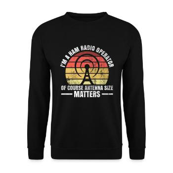 Amateurfunk-design Für Amateur-amateurfunker - Sweat-shirt Unisexe - noir - Devant - Alina (178cm) & Michal (187cm)