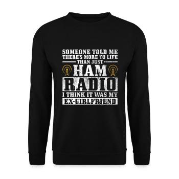 Amateurfunk-design Für Lizenzierte - Sweat-shirt Unisexe - noir - Devant - Alina (178cm) & Michal (187cm)