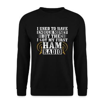Amateurfunk-design Für Amateurfunk - Unisex Pullover - Schwarz - Vorne - Alina (178cm) & Michal (187cm)