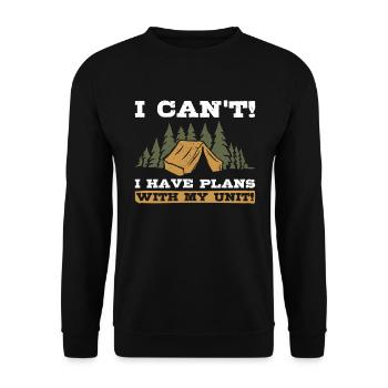 Pfadfinderleiter-design Für Einen - Unisex Sweatshirt - black - Front - Alina (178cm) & Michal (187cm)