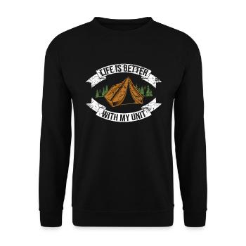 Scout Leader Design Für Einen Cub Master - Unisex Sweatshirt - black - Front - Alina (178cm) & Michal (187cm)
