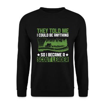 Cub Scout Design Für Einen Pfadfinderführer - Unisex Sweatshirt - black - Front - Alina (178cm) & Michal (187cm)