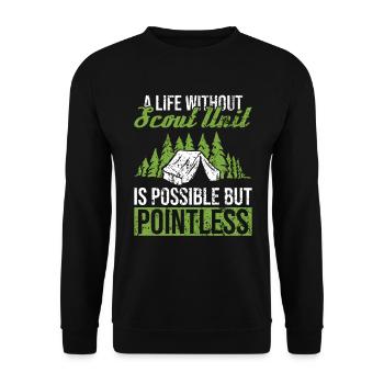 Scout Leader Design Für Einen Cub Master, Der Cub - Unisex Sweatshirt - black - Front - Alina (178cm) & Michal (187cm)