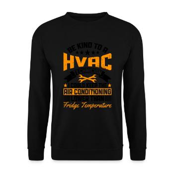 HVAC Techniker Design Für HVAC Lüftungstechniker - Unisex Sweatshirt - black - Front - Alina (178cm) & Michal (187cm)