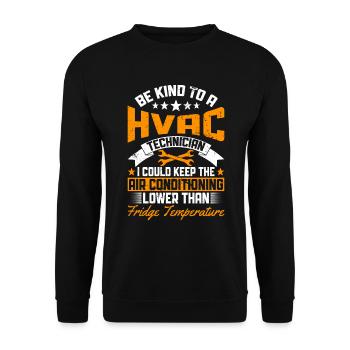 HVAC Techniker Design Für HVAC Lüftungstechniker - Unisex Sweatshirt - black - Front - Alina (178cm) & Michal (187cm)