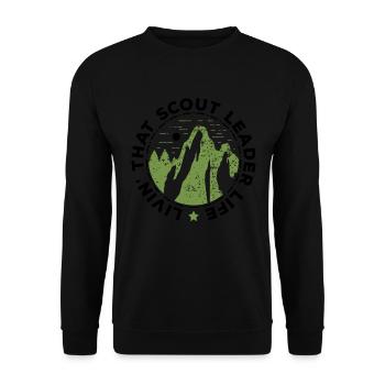 Pfadfinderführer-design Für Einen Jungenmeister - Unisex Sweatshirt - black - Front - Alina (178cm) & Michal (187cm)