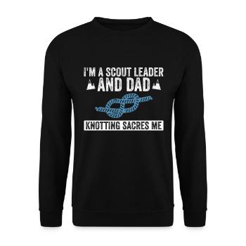 Cub Scout Dad Design Für Einen Scout Dad Und Cub - Unisex Sweatshirt - black - Front - Alina (178cm) & Michal (187cm)