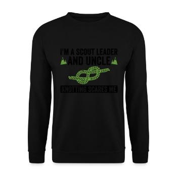 Scout Leader Onkel Design Für Einen Cub Master - Unisex Sweatshirt - black - Front - Alina (178cm) & Michal (187cm)