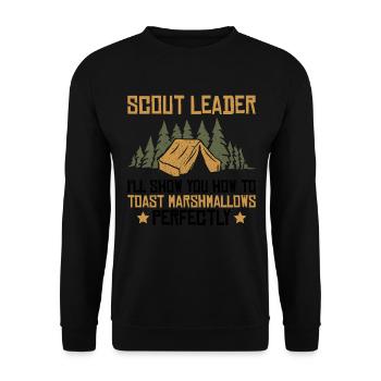 Cub Master Design Für Einen Pfadfinderführer Und - Unisex Sweatshirt - black - Front - Alina (178cm) & Michal (187cm)