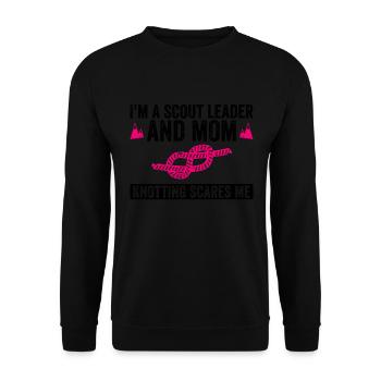 Cub Scouting Mom Design Für Eine - Unisex Sweatshirt - black - Front - Alina (178cm) & Michal (187cm)