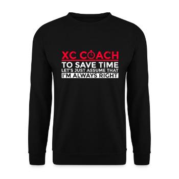 Cross-country-coach-design Für Einen - Unisex Pullover - Schwarz - Vorne - Alina (178cm) & Michal (187cm)