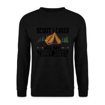 Pfadfinderleiter-design Für Einen - Unisex Sweatshirt - black - Front - Alina (178cm) & Michal (187cm)