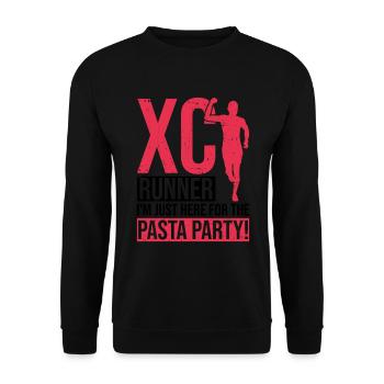 Cross Country-laufdesign Für Einen Xc Runner Cc - Unisex Pullover - Schwarz - Vorne - Alina (178cm) & Michal (187cm)