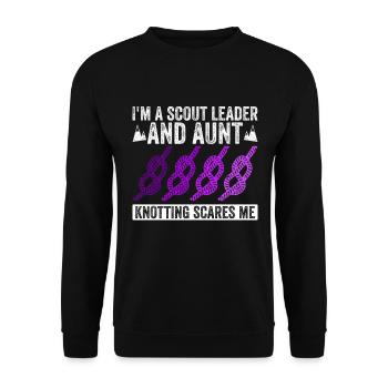 Pfadfindertante Design Für Eine - Unisex Sweatshirt - black - Front - Alina (178cm) & Michal (187cm)