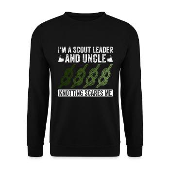 Cub Scout Onkel Design Für Einen Pfadfinderführer - Unisex Sweatshirt - black - Front - Alina (178cm) & Michal (187cm)