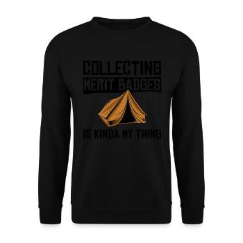 Cub Scouting Design Für Einen Pfadfinderführer - Unisex Sweatshirt - black - Front - Alina (178cm) & Michal (187cm)