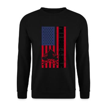 Scout Leader Usa Design Für Einen Patriotischen - Unisex Pullover - Schwarz - Vorne - Alina (178cm) & Michal (187cm)