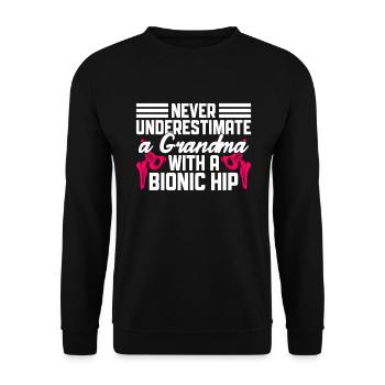 Bionisches Hüftdesign Für Einen Überlebenden Einer - Sweat-shirt Unisexe - noir - Devant - Alina (178cm) & Michal (187cm)