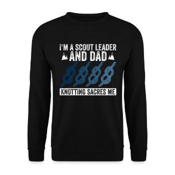 Pfadfinder-vater-design Für Einen - Unisex Sweatshirt - black - Front - Alina (178cm) & Michal (187cm)