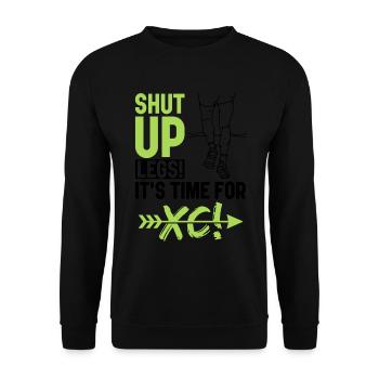 Cross-country-laufdesign Für Einen Xc-läufer - Unisex Pullover - Schwarz - Vorne - Alina (178cm) & Michal (187cm)