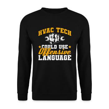 Hlk Techniker Design Für Einen Hlk Lüftungstechnik - Unisex Sweatshirt - black - Front - Alina (178cm) & Michal (187cm)