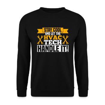 Hlk Techniker Design Für Einen Hlk Lüftungstechnik - Unisex Sweatshirt - black - Front - Alina (178cm) & Michal (187cm)