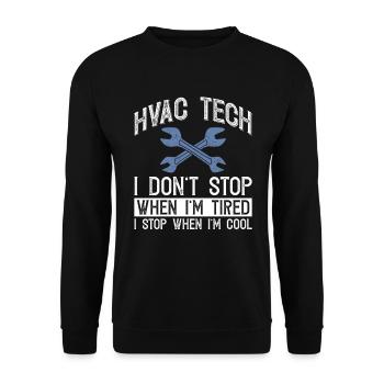 Hlk Techniker Design Für Einen Hlk Lüftungstechnik - Unisex Sweatshirt - black - Front - Alina (178cm) & Michal (187cm)