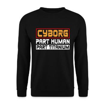 Bionisches Hüftchirurgie-design Für Einen - Unisex Sweatshirt - black - Front - Alina (178cm) & Michal (187cm)