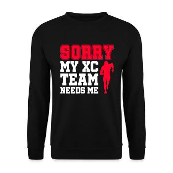 Xc-laufdesign Für Einen - Unisex Pullover - Schwarz - Vorne - Alina (178cm) & Michal (187cm)