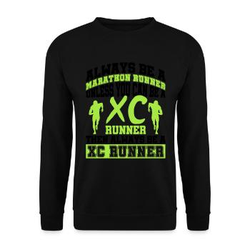 Cross-country-laufdesign Für Einen Xc-läufer - Sweat-shirt Unisexe - noir - Devant - Alina (178cm) & Michal (187cm)