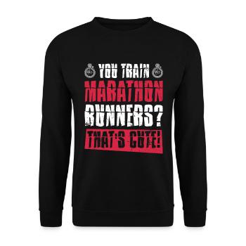 Cross-country-laufdesign Für Einen Xc-trainer - Unisex Pullover - Schwarz - Vorne - Alina (178cm) & Michal (187cm)