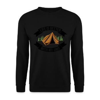 Cub Master Design Für Einen Pfadfinderführer Und - Unisex Sweatshirt - black - Front - Alina (178cm) & Michal (187cm)