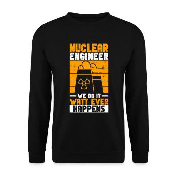 Kernkraft Und Nuklearingenieur - Unisex Pullover - Schwarz - Vorne - Alina (178cm) & Michal (187cm)