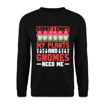 Graden Gnome Und Gartenzwerg Gnome Gardening - Sweat-shirt Unisexe - noir - Devant - Alina (178cm) & Michal (187cm)