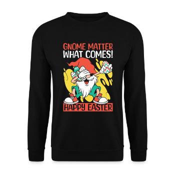 Gartenzwerg Ostern Und Gnom Gartenarbeit Osterei - Sweat-shirt Unisexe - noir - Devant - Alina (178cm) & Michal (187cm)