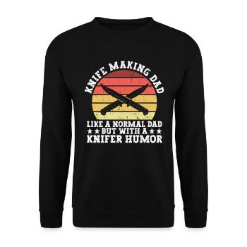 Messermacher Vater Und Messer Machen Vater - Unisex Sweatshirt - black - Front - Alina (178cm) & Michal (187cm)