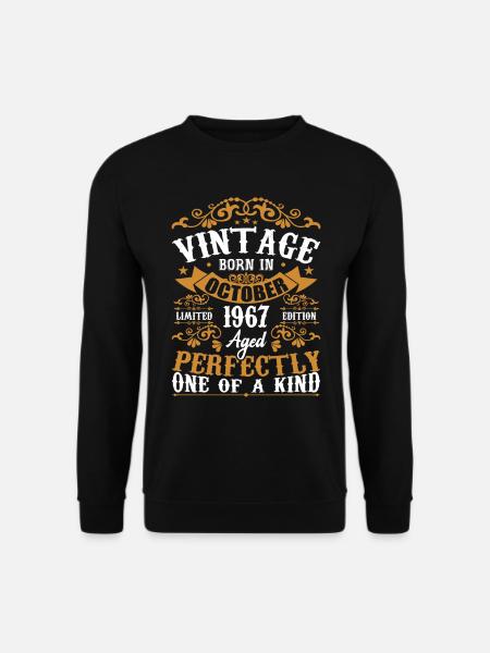 Oktober 1964 Geburtstagsgeschenk 1964 Oktober - Unisex Pullover - Schwarz