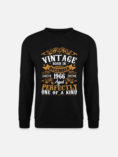 Dezember 1966 Geburtstagsgeschenk Dezember 1966 - Unisex Pullover - Schwarz