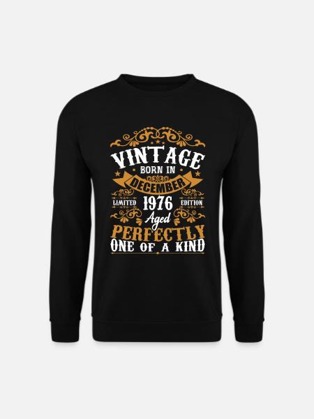 Dezember 1976 Geburtstagsgeschenk Dezember 1976 - Unisex Pullover - Schwarz