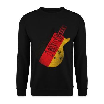 German Flag Guitar - Unisex Sweatshirt - black - Front - Alina (178cm) & Michal (187cm)