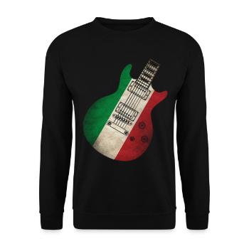 Italie Flag Guitare - Sweat-shirt Unisexe - noir - Devant - Alina (178cm) & Michal (187cm)