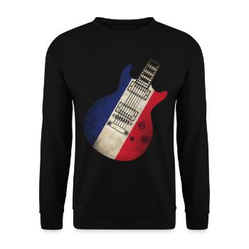 France Flag Guitare - Sweat-shirt Unisexe - noir - Devant - Alina (178cm) & Michal (187cm)