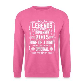 September 2005 Vintage Retro Jubiläumsgeschenk - Unisex Pullover - Pink - Vorne